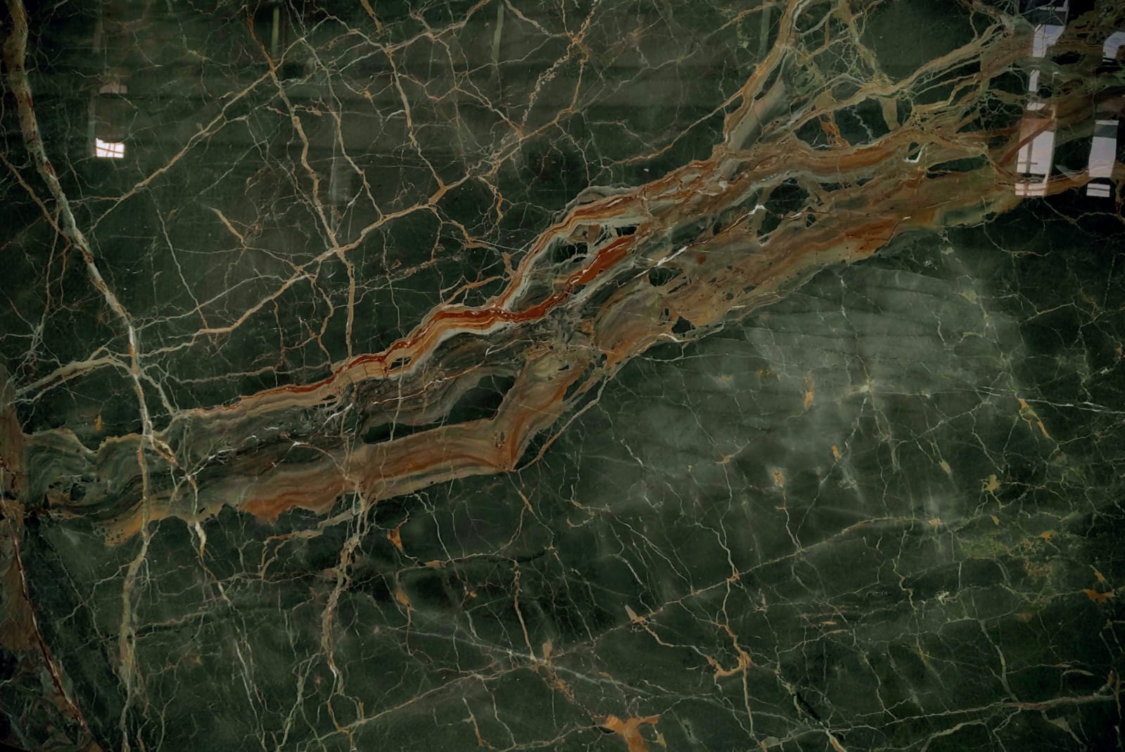 Dark Forest Green Marble